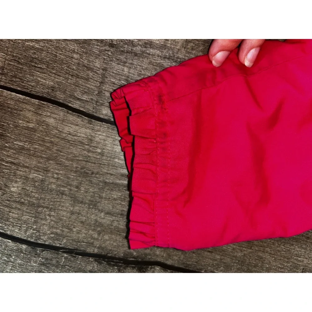 Vintage OshKosh Bgosh Girls Reversible Hooded Jacket Pink Floral Fleece 3T